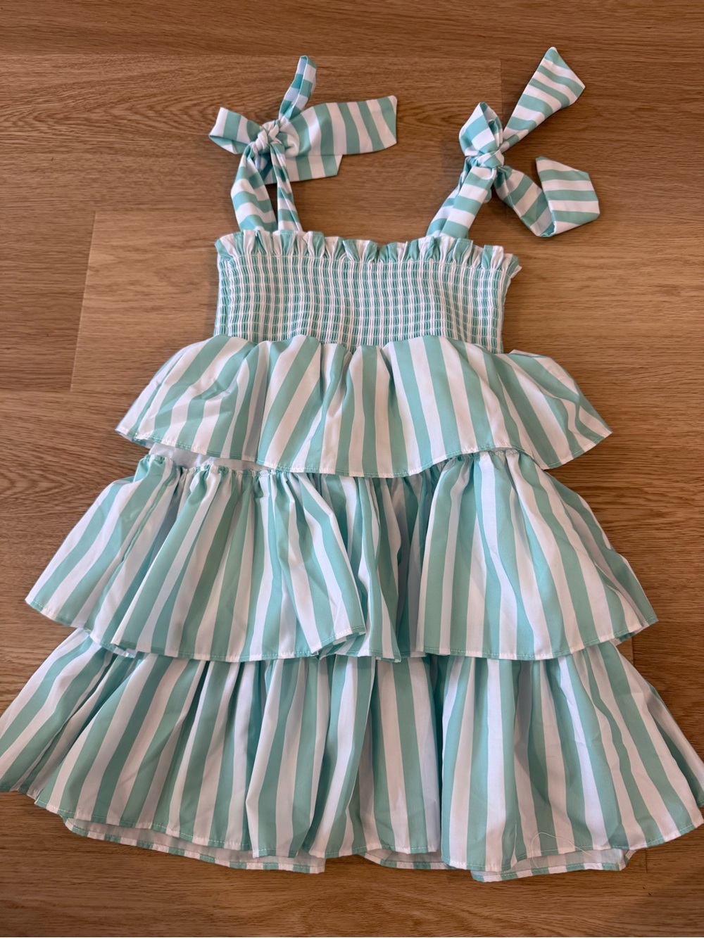 Cecil & Lou Tiered Stripe Smock Top Dress